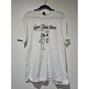 Never Shout Never Summer EP Shirt Mens XL White Graphic Tee Very Important Tee